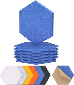 NEW SALE | 12 Pack Hexagon Acoustic Panels Self-adhesive, 30x26x0,9cm High Density Sound Proof Panels