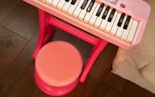 Big Steps Musical Keyboard and Stool Pink