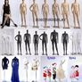SF-11 Female mannequin full body manikin + 2 free long curly wigs (dark brown and black) +metal stand Head and arms can be rotated Plastic Unbreakable Eco-friendly Image 7