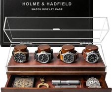 Holme & Hadfield Premium 4 Slot Watch Box - New in Box