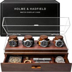 Holme & Hadfield Premium 4 Slot Watch Box - New in Box