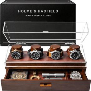 Holme & Hadfield Premium 4 Slot Watch Box - New in Box