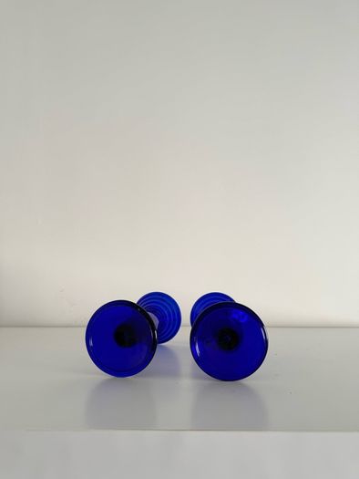 cobalt blue candle holder