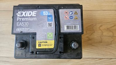 12v 53ah EXIDE Premium EA530 car battery