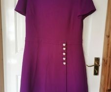 Boutique moschino pearl embellished 100% wool dress UK 16