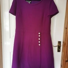 Boutique moschino pearl embellished 100% wool dress UK 16