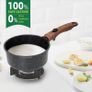 Academy Non Stick Pots and Pans Set, Detachable Handle Induction Hob Pans Set,10 Piece Black Granite Cookware Set with Removable Handle Stackable RV Camp Cookware Image 4