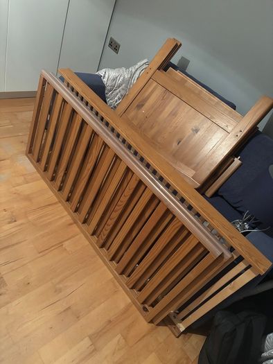 Wooden cot bed - 140cm x 70cm