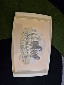 vintage tray horses