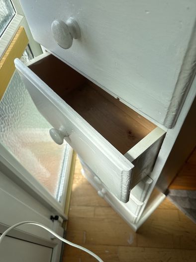 Solid wooden tall boy drawers
