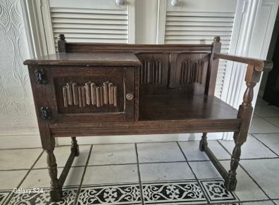 Vintage Oak Telephone Seat