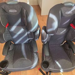 Graco car seat x 2 with bottle holder and isofix anchoring points, suits 15 to 36 kg, Good condition
