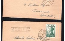 1953 Ireland Robert Emmett Commemorative Stamps Plain Addressed First Day Cover (FDC) with Dublin Cancel
