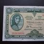 Bank of Ireland. Lady Lavery 1 Pound (1971). NICE CONDITION! Image 2