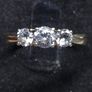 Vintage 9ct Gold Three Stone CZ Ring Birmingham Hallmarked Size 56 Image 6