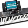 61 Key Keyboard with Sheet Music Stand, Power Supply, Piano Note Stickers & Simply Piano Lessons, Black Image 10