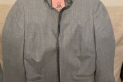 Pink wool blazer in grey size 6