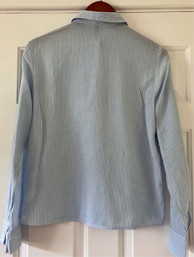 Ladies Blue Cotton Striped Shirt by H&M