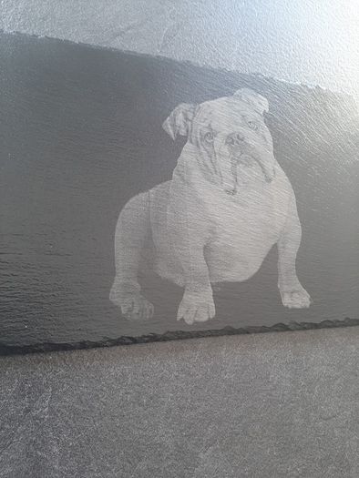 bulldog present dogs gift slate