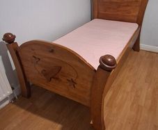 wooden kids bed