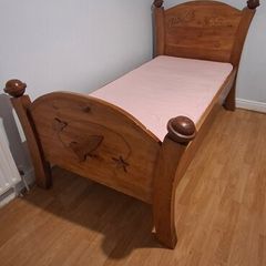 wooden kids bed