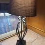 Wrought Iron Table Lamp with Shade Image 2