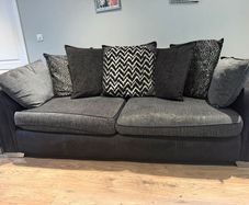 Charcoal Grey Fabric 2 Sofas 2 and 3 seater  - 550 eouros both