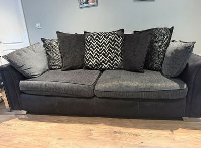 Charcoal Grey Fabric 2 Sofas 2 and 3 seater  - 550 eouros both