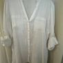 New White 100% Linen Shirt Image 2