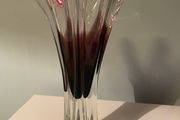 Bohemian solid heavy  13.5 inch Glass vase