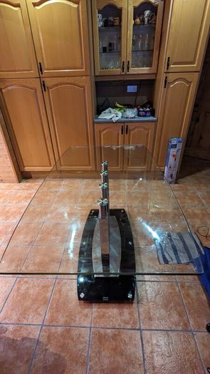 Glass dining table