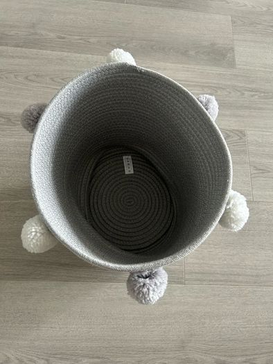 Grey and white basket