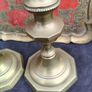2 x Antique brass Candle Stands Image 3