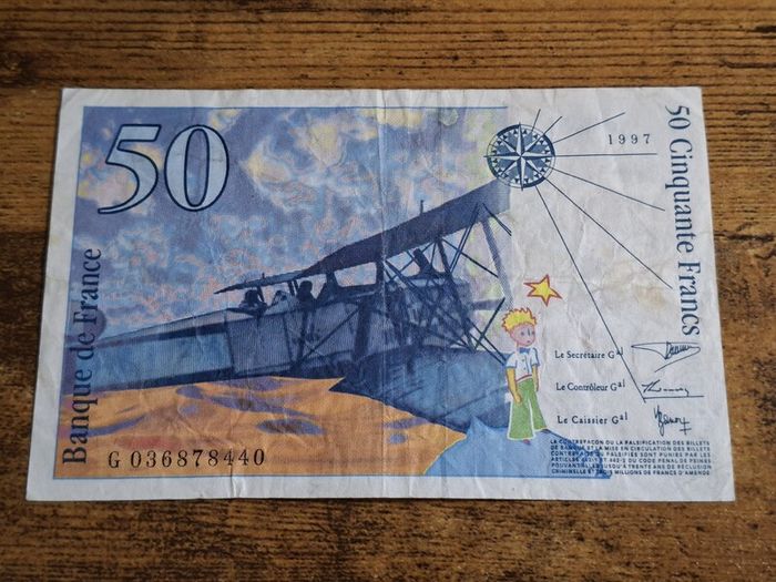 France, 50 Francs 1997 banknote, good condition - free standard postage