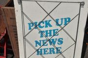 Vintage  Irish News Display Sign