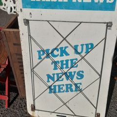 Vintage  Irish News Display Sign