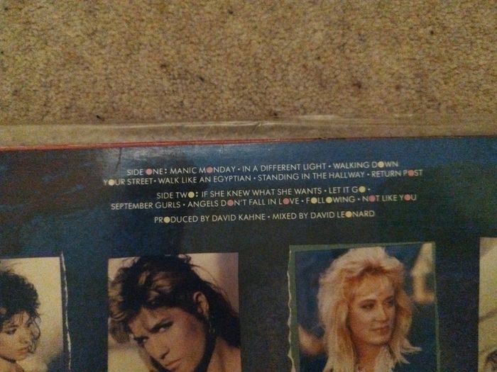 Bangles Different light LP Irish press