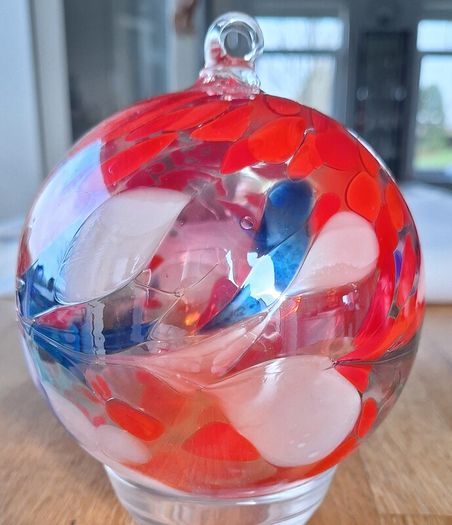decorative glass heart hanging ornament