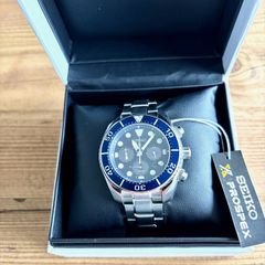 Seiko Prospex Chronograph Solar Quartz Diver Watch