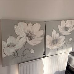 Flower print canvas