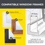 Fly Screen for Windows with Magic Click | Mosquito net can be Individually Cut to Size for All Windows up to 150x130 cm | Easy Installation with 12 Magnets - no Drilling or screwing [Black] Image 2