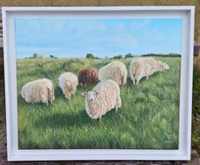 Original Oil Painting  - Curious Lamb