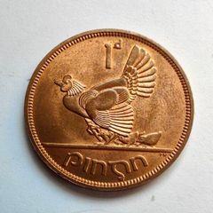 1d irish penny 1968