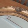 Vintage Ornate Gold Gilt Wood Oval Mirror. Bevelled Glass. 50cm x 60cm Image 6