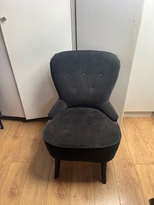 Black Fabric Armchair