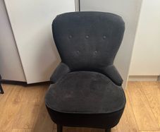 Black Fabric Armchair
