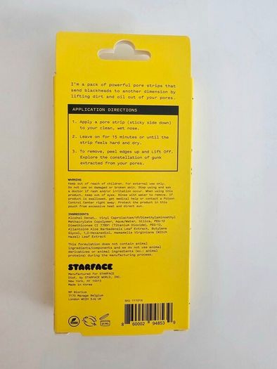 Starface "Lift Off" pore cleansing strips - 7 in box