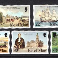 1984 Isle of Man William Cain (Civic Leader Victoria Australia) Commemorative Stamps Mint Never Hinged (MNH)