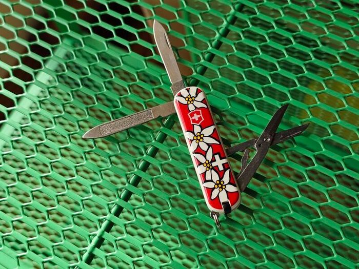 Vintage Wenger Esquire 65mm Swiss Army Knife Discontinued Collectable with Modern Delemont Victorinox Scales