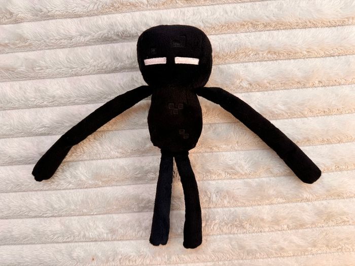 Minecraft Enderman Plush MoJang Gaming Black approx. 24 cm. Used NO Tag Please see photos